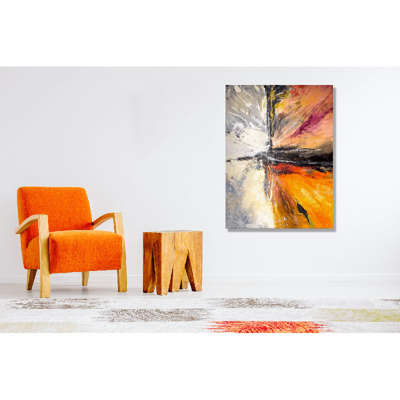 Abstract Print by John Beard, 30" H x 24" W x 1" D, Unframed