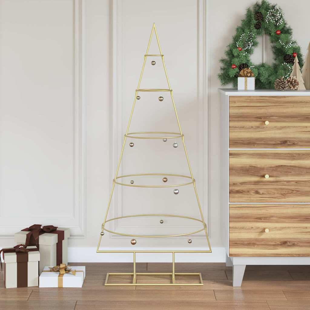 Metal Christmas Tree with Stand Gold Powder-coated steel