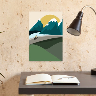 «Rider Abstract Contemporary Mountain Nature», art mural