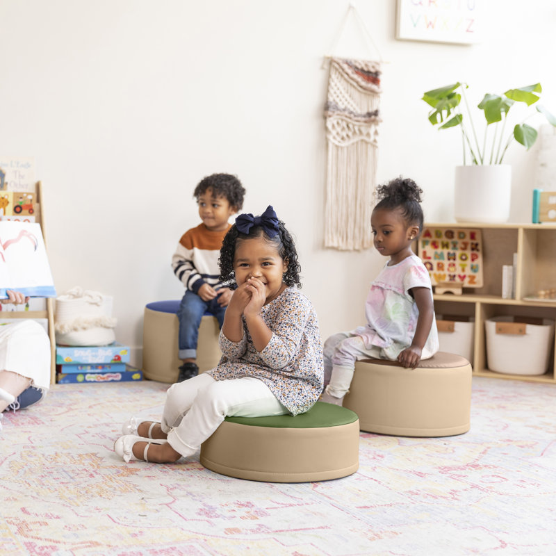 SoftZone Earthtone Foam Stump Stool Set, 3-Piece
