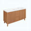 59" Double Sink Bathroom Vanity with SMC Resin Basin, MDF Cabinet with Solid Wood Legs, Soft-Close Hinges & Hidden Drawer System, Modern