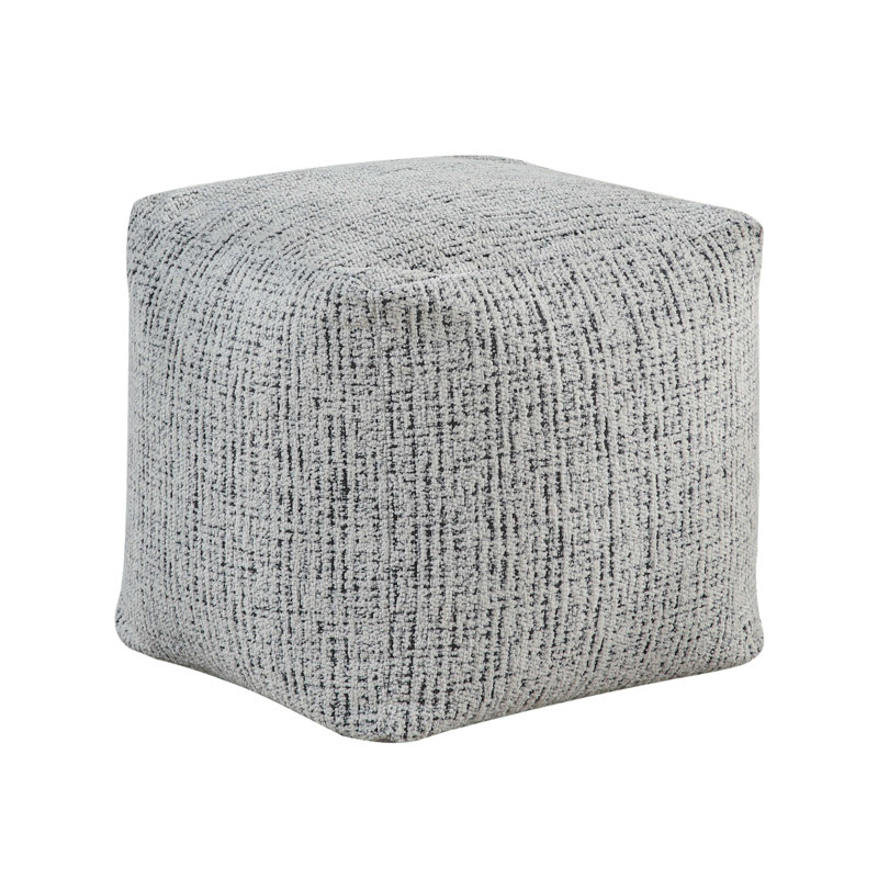 Square Pouf Chenille Fabric Upholstery Modern Ottoman, Footstool, Non-Slip Floor Pouf, Bean Bag Chair, 1pc Sitting Pouf