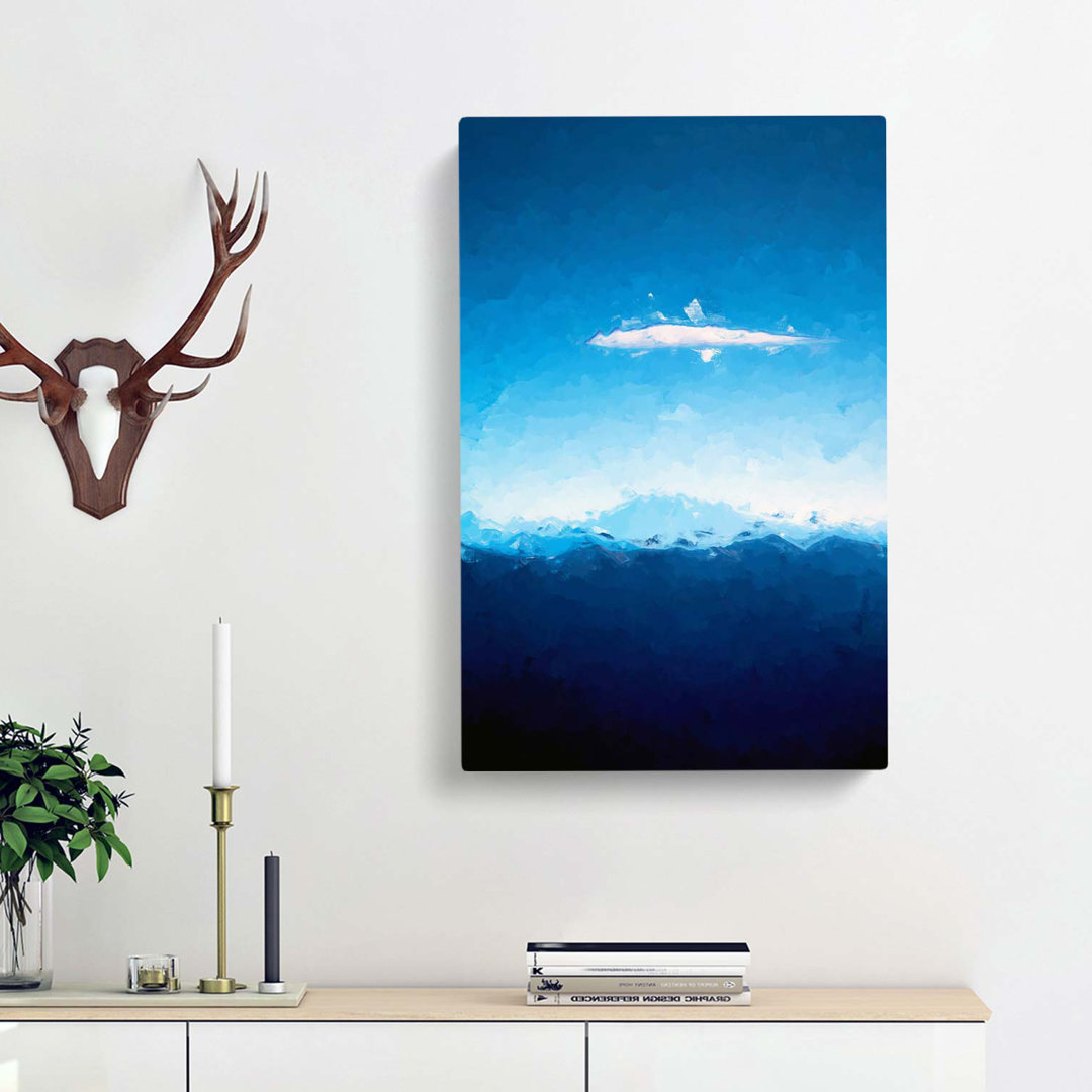 Mountain Cloud in Abstract - Wrapped Canvas