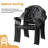Northway 82.68'' L 41.34" W Rectangular Table Cast Aluminum Outdoor Dining Set with Umbrella Hole and Brown Cushions-8641241