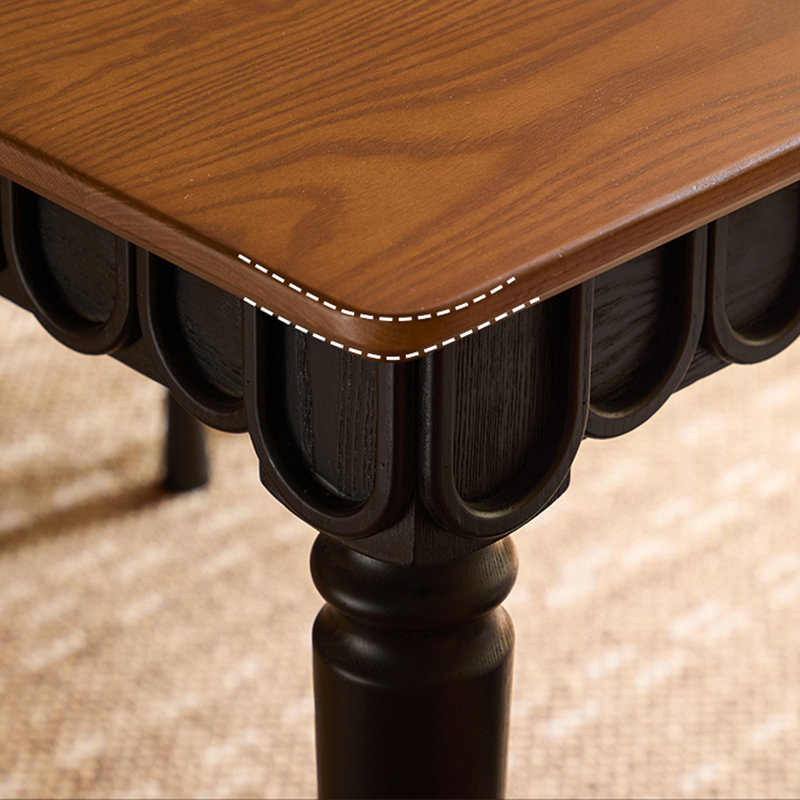 Table de salle à manger rectangulaire de style français, H 29,53 po x L 55,12 po x l 31,5 po