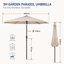 3m Large Paraso With UV, Garden Sun Shade Canopy Patio With Crank Tilt, Outdoor Umbrella  -843815878