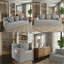 Canapé 71 po pour salon avec mousse à mémoire de forme, siège confortable pour petits espaces, chambre à coucher, appartement, sans assemblage requis, gris clair-130132441