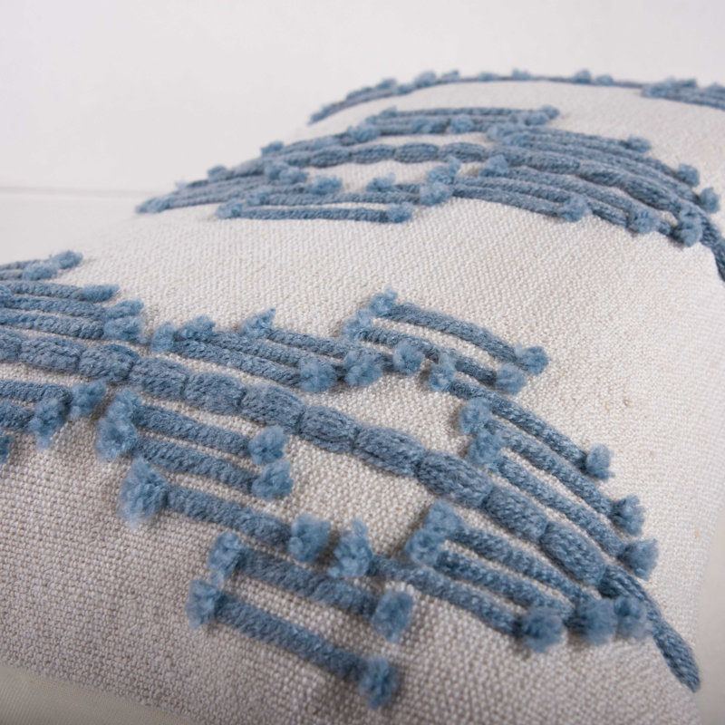 Geira Embroidered Polyester High Performance/Easy Care Throw Pillow