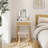 Leicester Vanity Table Set with Adjustable Brightness Mirror and Cushioned Stool-990797990