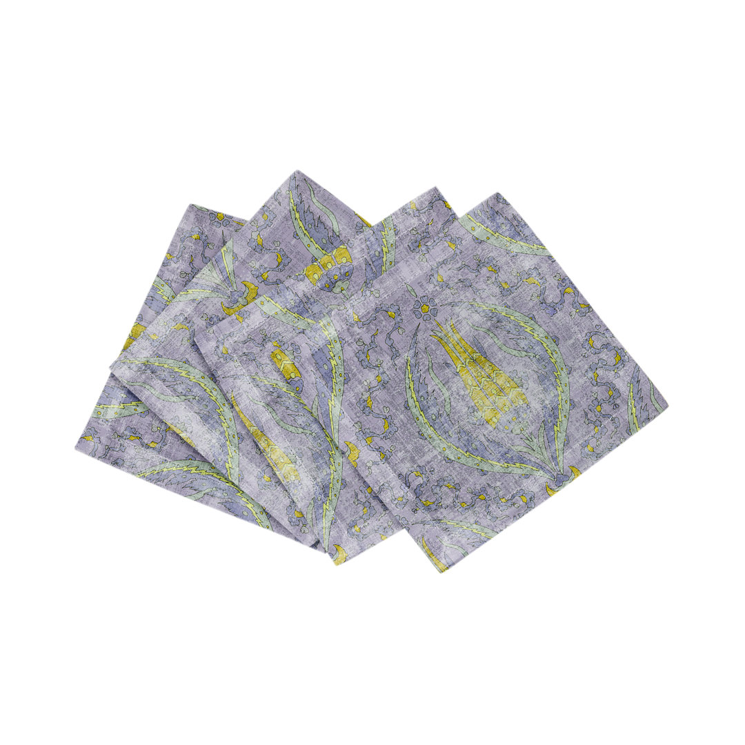 Byzantine Jewel Cotton Sateen Cocktail Napkins (Set of 4) Nicolette Mayer