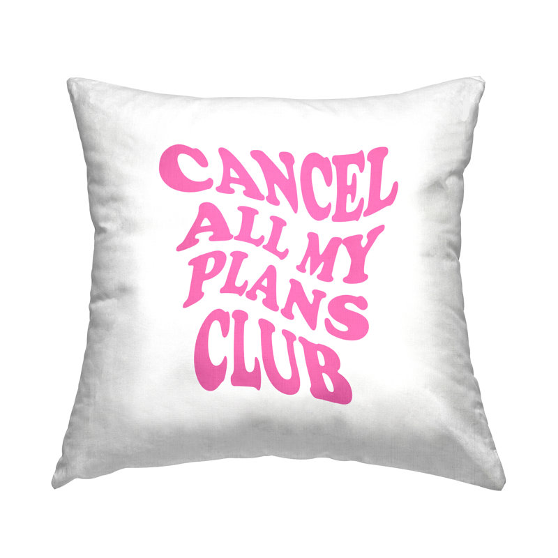 Coussin décoratif noir et rose imprimé introverti par House of Lulu, Blanc