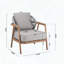 Ensemble de 2 fauteuils d'extérieur en corde de teck avec coussins texturés taupe