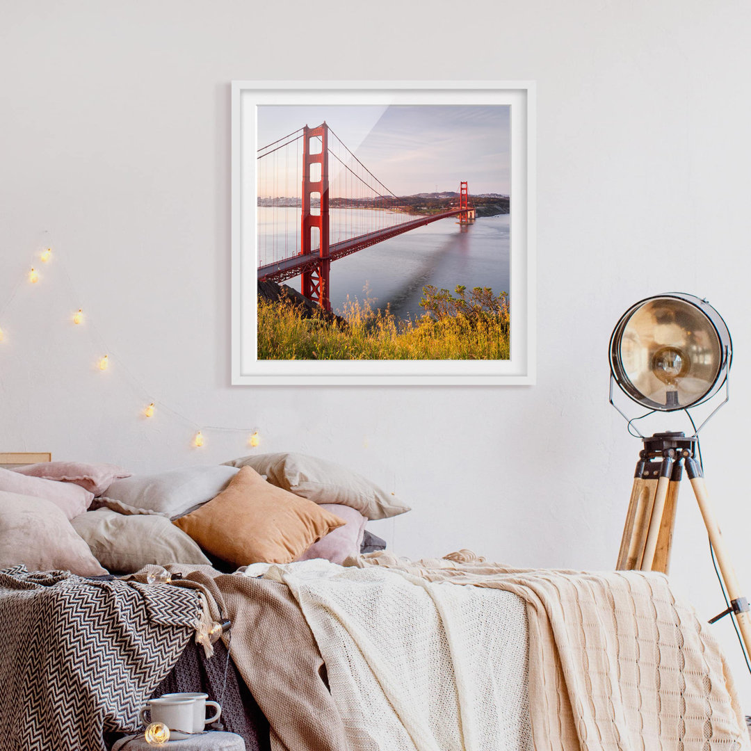 Gerahmtes Papierbild Golden Gate Bridge in San Francisco