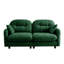 Canapé-lit modulaire en tissu chenille avec dossier capitonné Loveseat