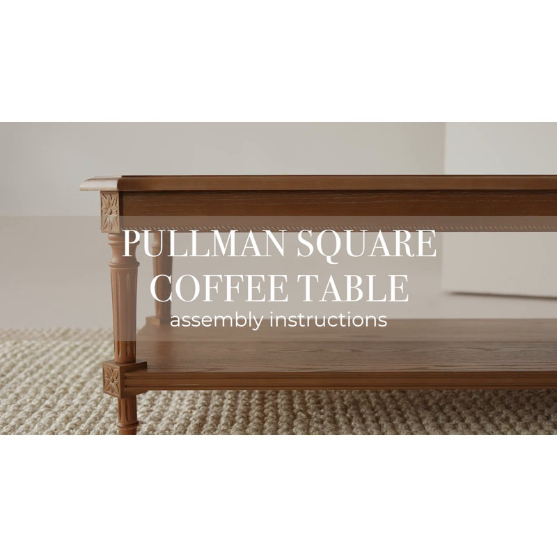Antiqued Natural Rectangular Wooden Coffee Table with Shelf