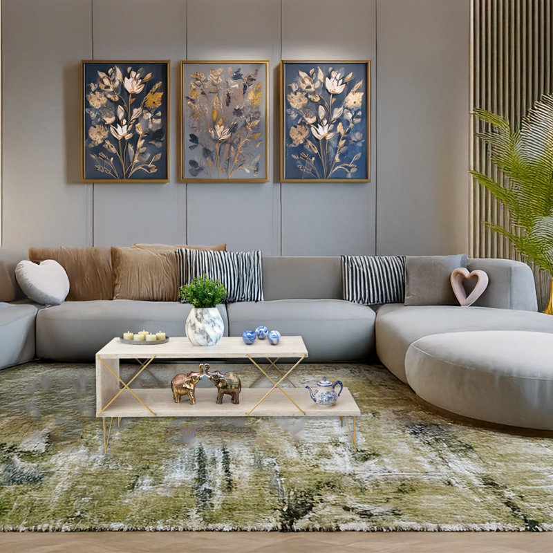 Metal Legs Rectangle Elite Coffee Table