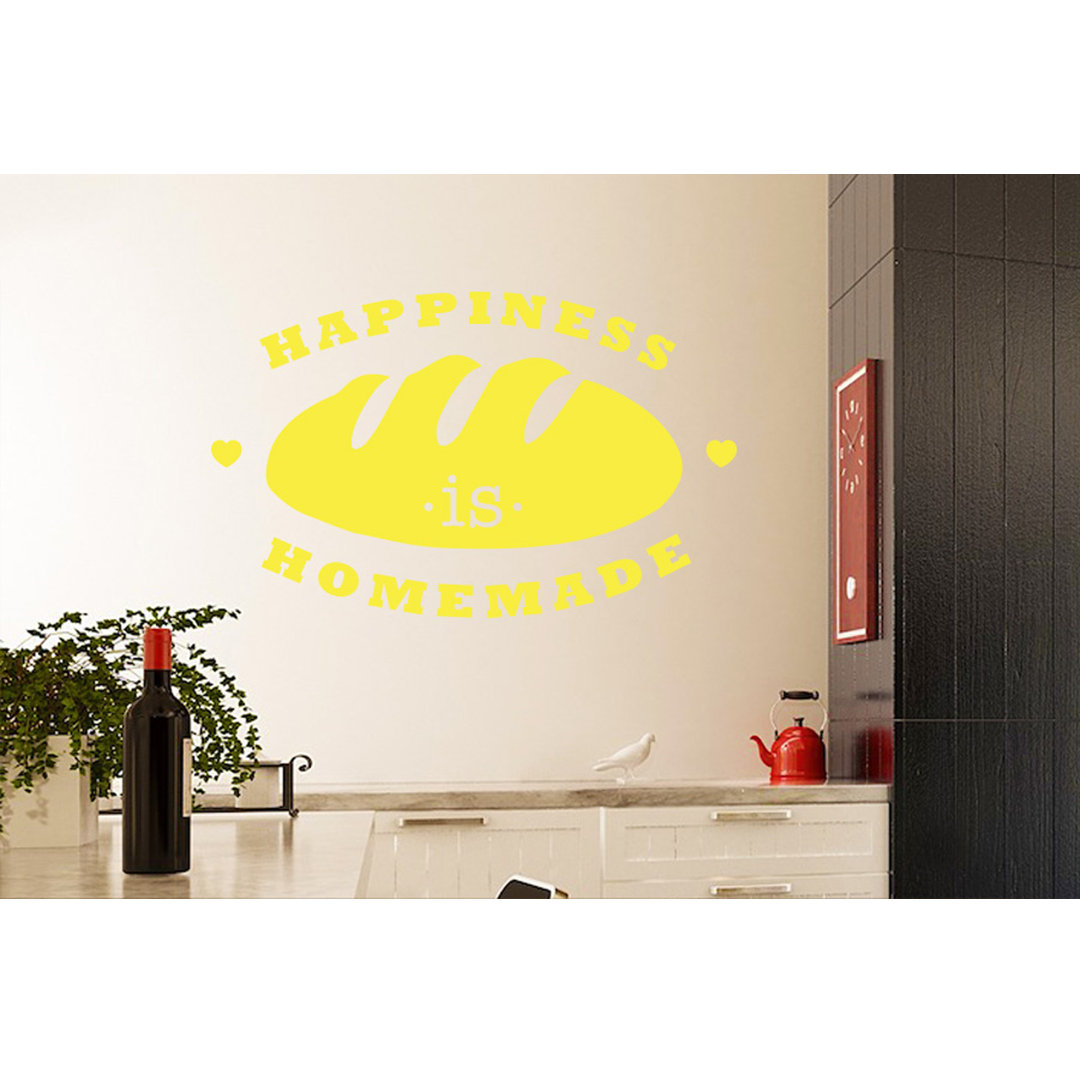 Happiness Is Homemade Loaf of Bread Wall Sticker