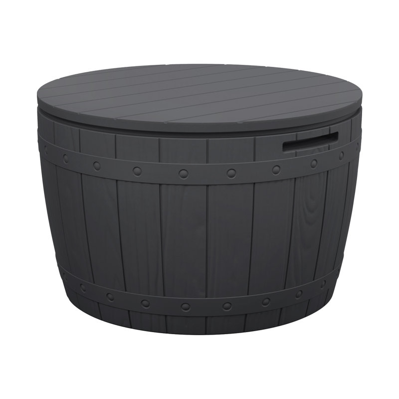 Boîte de rangement en polypropylène (PP) 33 gallons Modern Depo, Noir