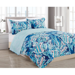 Polyester Satin Floral Quilt