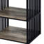 Élégante table de chevet en chêne antique et noir avec table de chevet pratique: pour un intérieur