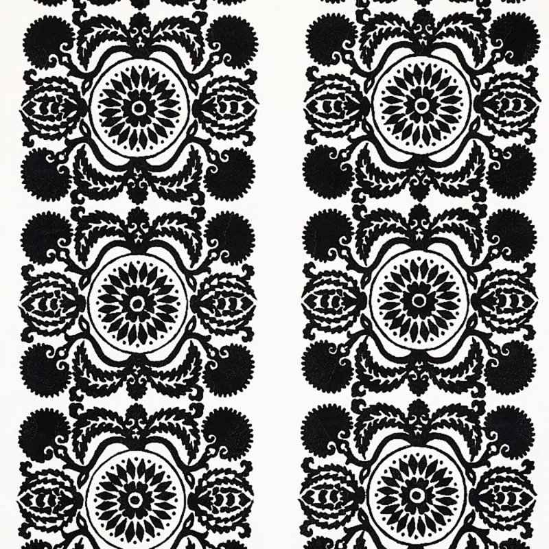 Tissu de broderie Castanet, Noir