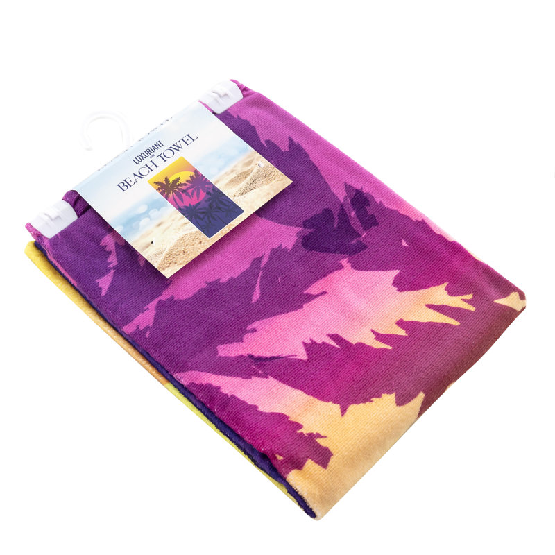 Serviette de plage Magenta Sun, 30 x 60 pouces
