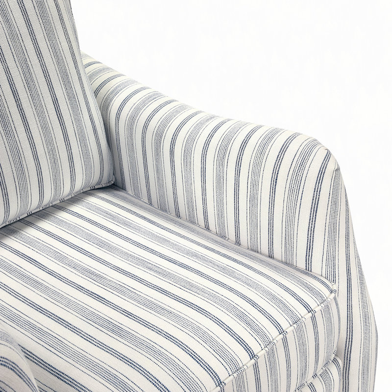Fauteuil pivotant rembourré en tissu blanc cassé Elegance Comfort