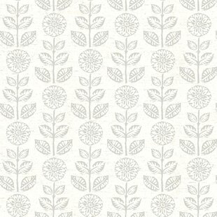 York Primitive Vines Black/White Wallpaper