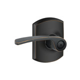 Merano Lever with Greenwich Trim Bed and Bath Lock
