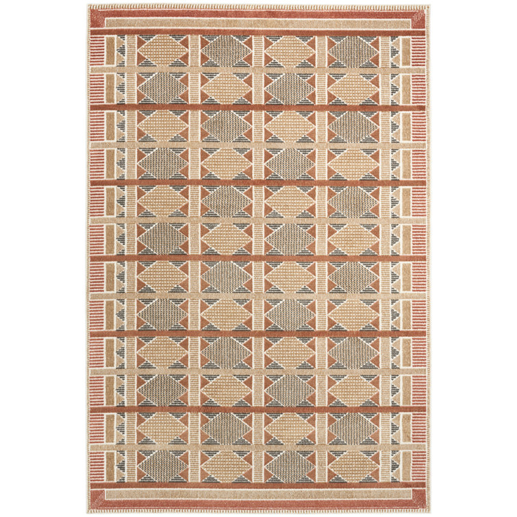 Maridee Rust Multicolor Modern Indoor Rug