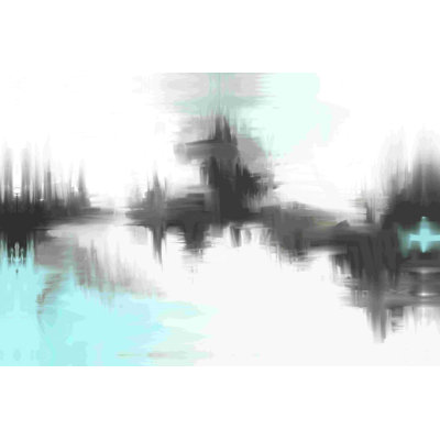 Mint And Gray - Wrapped Canvas Painting