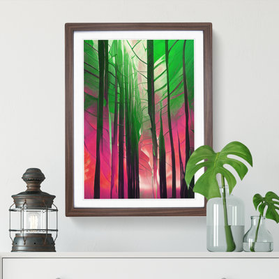 Forest Abstract No.4 1 Piece Single Picture Frame Wall Art