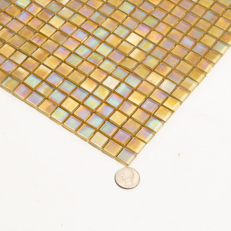 Skosh 0.6" x 0.6" Glass Grid Mosaic Wall & Floor Tile