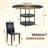 Table And Chair Set.A 47.3-Inch Diameter Modern Spliced Color Circular Dining Table - Double-Layer Storage.Paired With Technology Fabric Dining Chairs, Simple And Versatile, Comfortable.-858491781-858491783