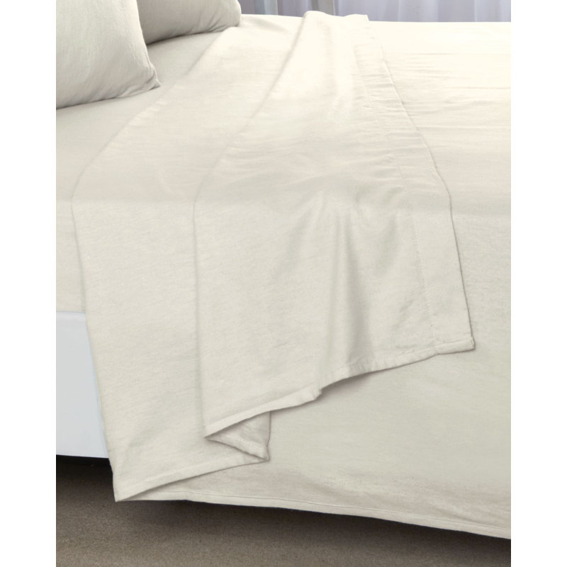 Hollange Flannel Fitted Sheet, Cream, Kingsize