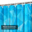 Rideau de douche triangulaire abstrait bleu tendance à 12 crochets-93514783