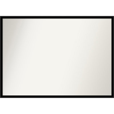 Incline Non-Beveled Wood Framed Wall Mirror