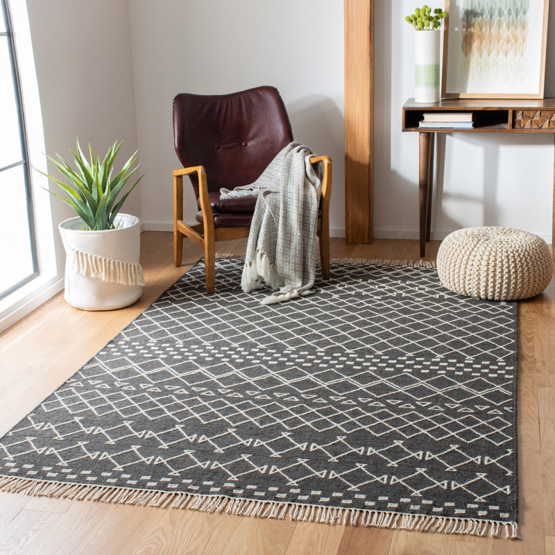 Tapis tissé à la main Renard Kilim, Rectangle 8 pi x 10 pi