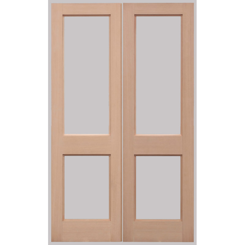 2XGG Unglazed Hemlock External Door Pair, 1981mm H x 915mm W x 44mm D