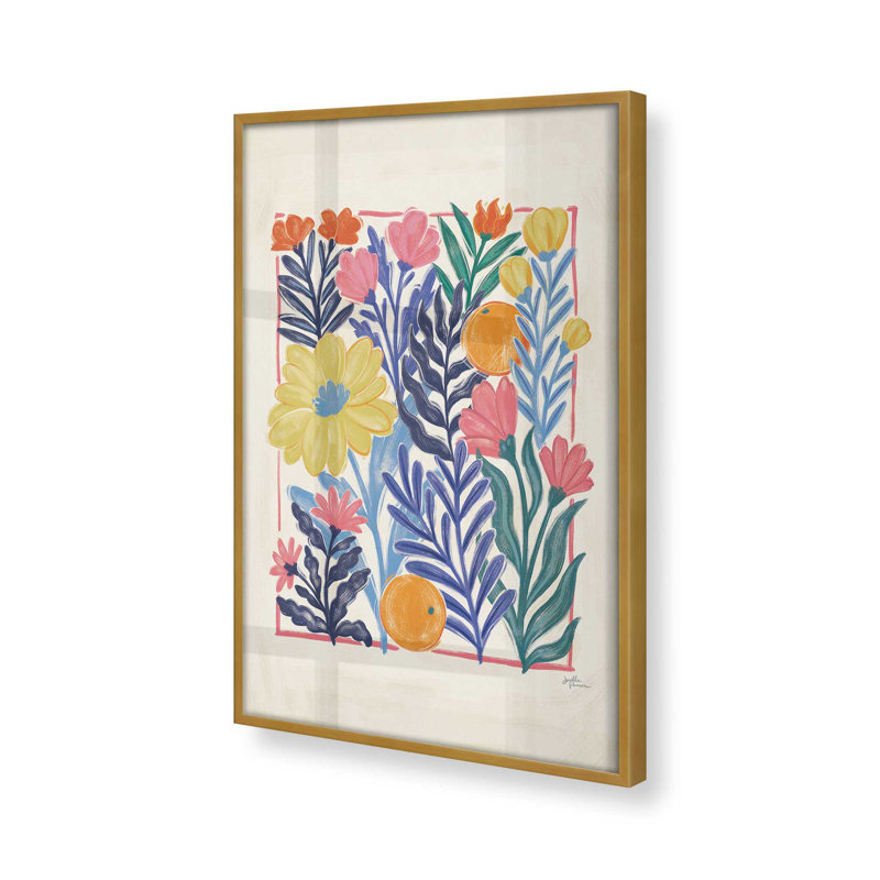 «Tropical Floral Delight II», Or poli, H 15,25 po x l 12,25 po