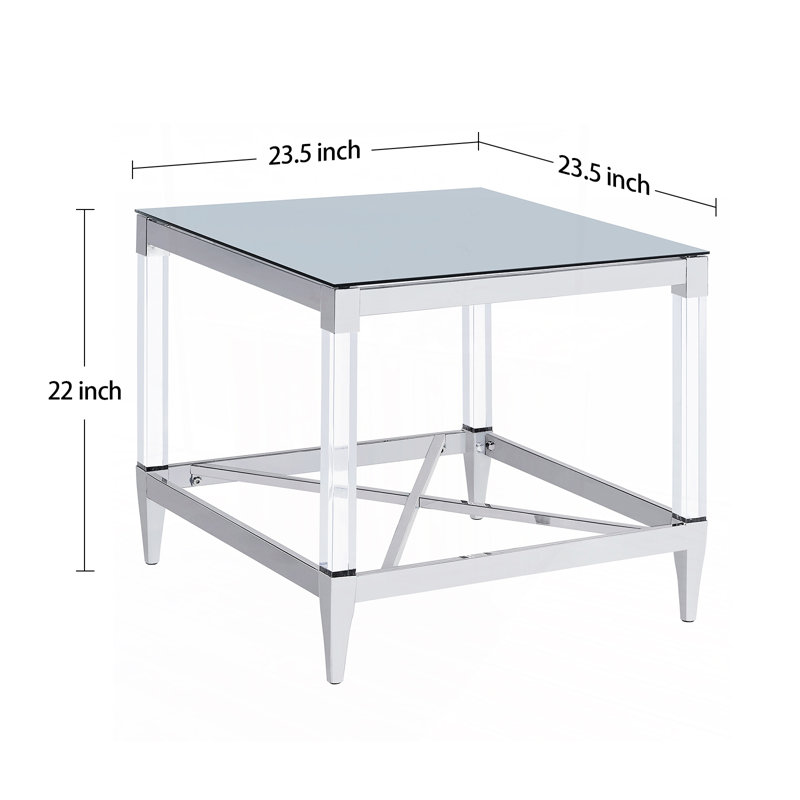 Issabella Glass Top End Table