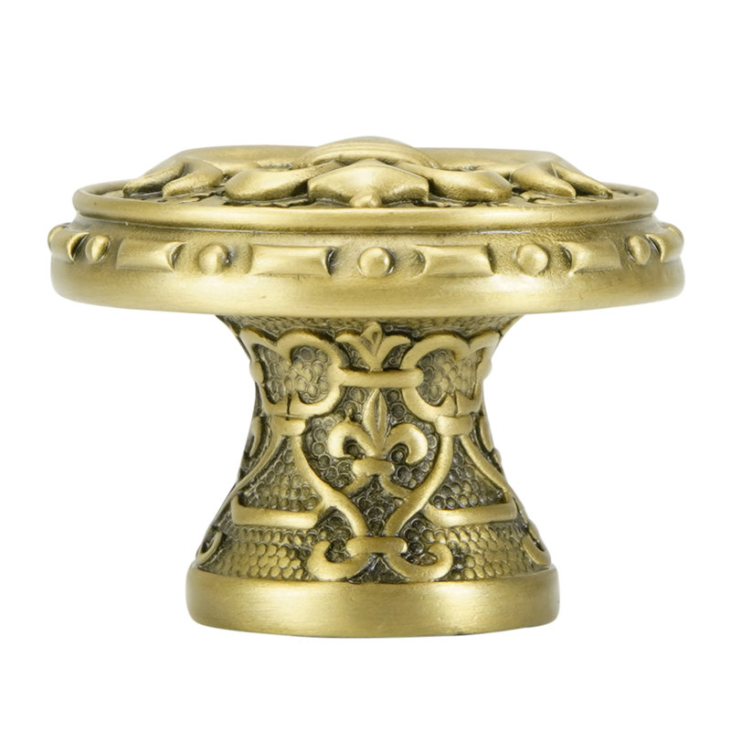 FLEUR DE LIS KNOB; FLORENTINE , Gold