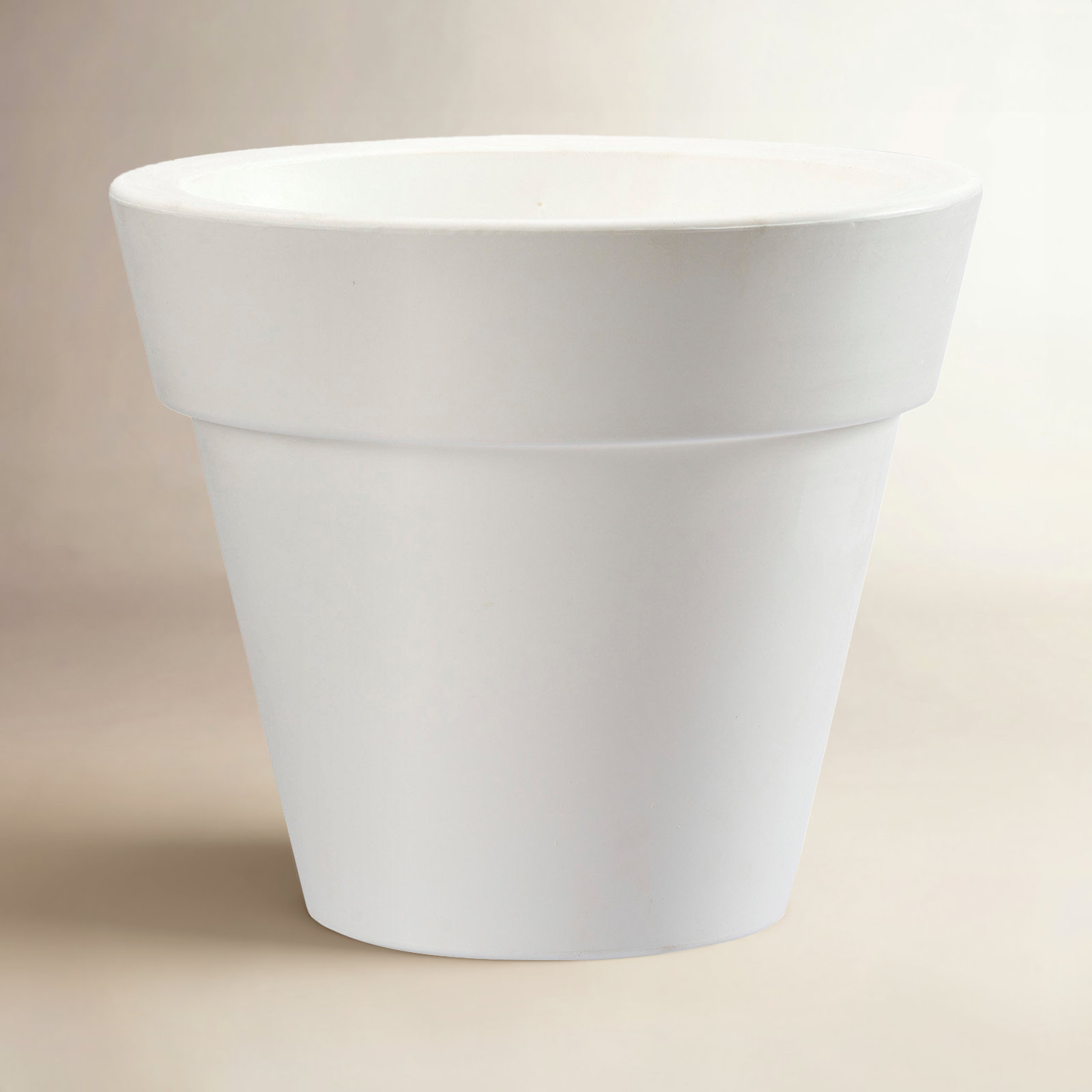 Pot Planter, 13.2" H x 15" W x 15" D, White