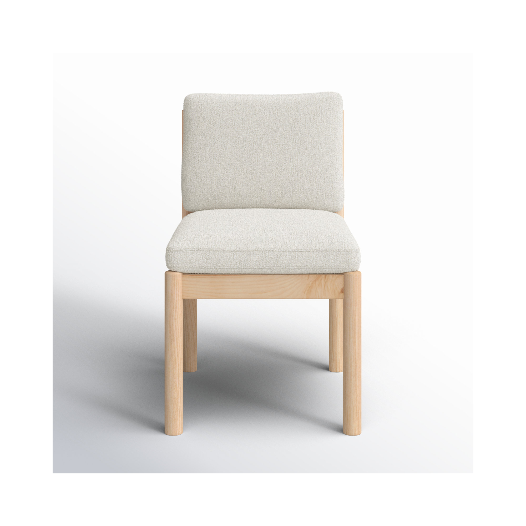 Carisa Boucle Dining Chair, Cream