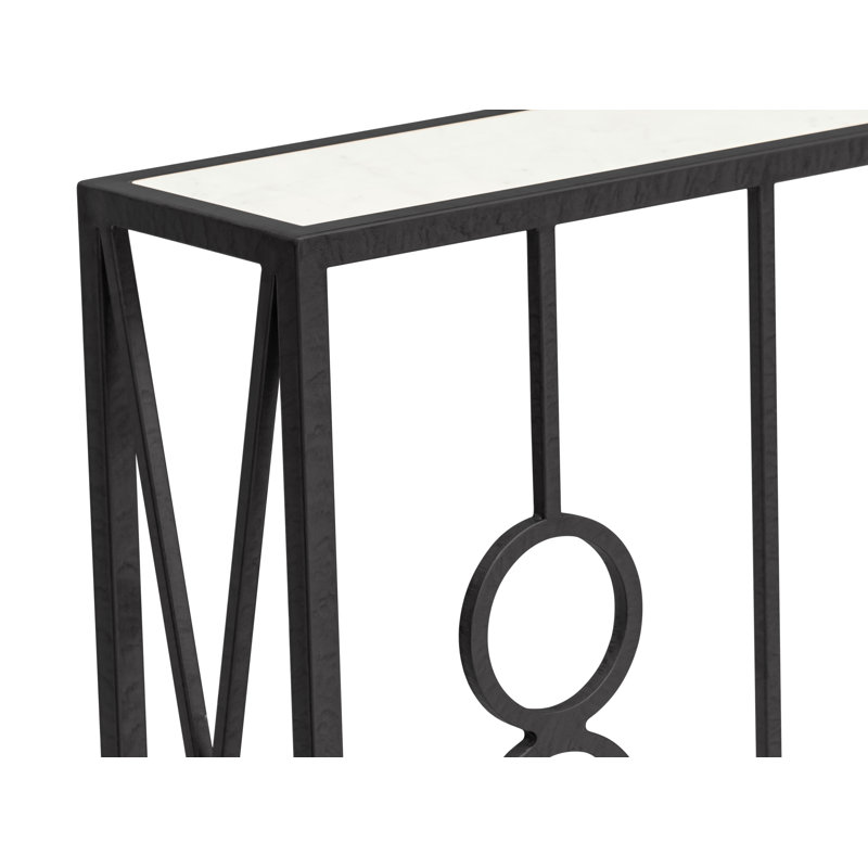 Petite Ringlet Console, Flat Black, Carrera Marble