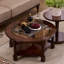 Table basse simple en bois massif rétro