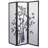 70 Inch Tall 3-Panel Bamboo Room Divider Screen, Black Finish | Gift Idea