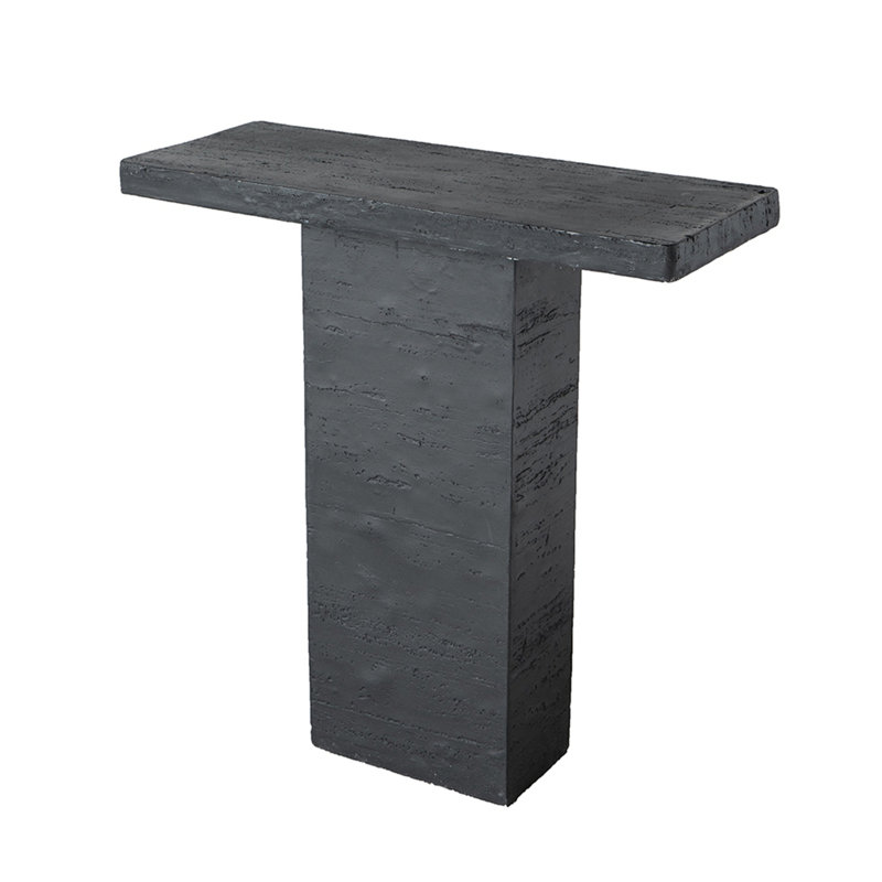 Coffee Table with Pedestal Base, Black