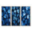 «Midnight Blue Leaves Tranquility I», collection d'impressions sur toile traditionnelles dorées-197308231-197308230-197308239