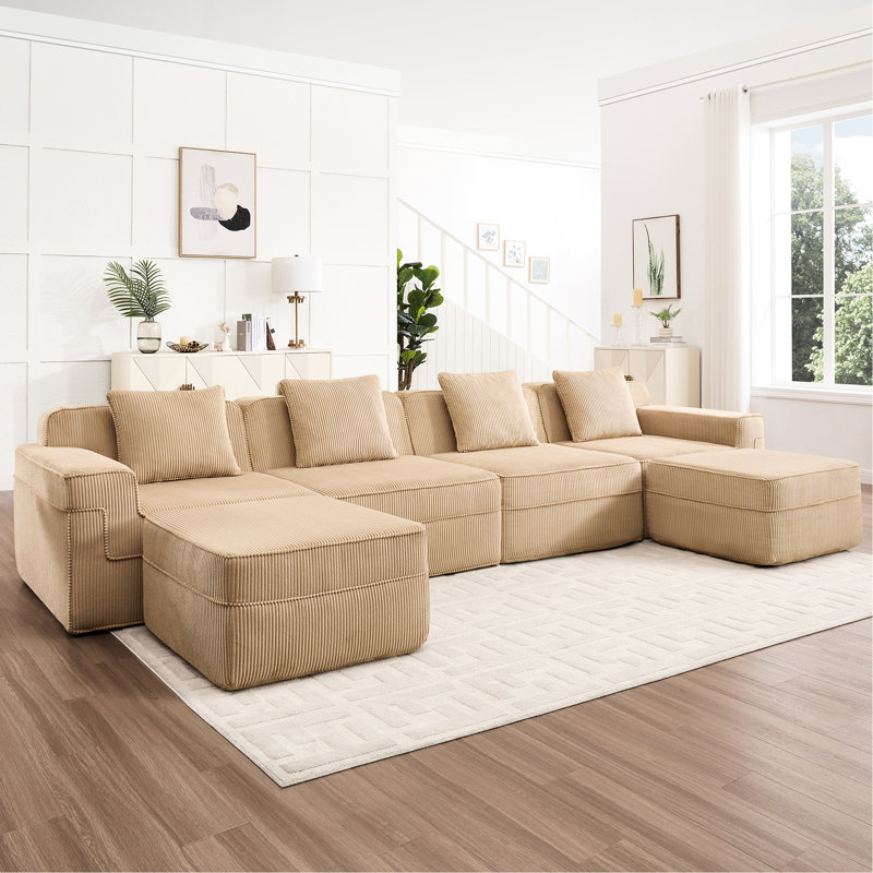 Canapé modulaire en forme de U à 4 places Camel